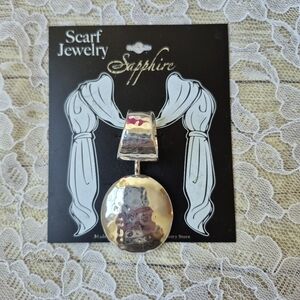 Silvertone Slide Pendant Scarf Jewelry